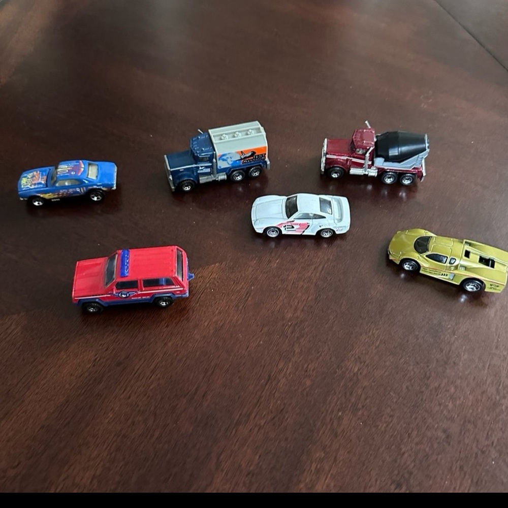 6 Vintage 80's Matchbox & Hot Wheels Diecast Vehicles